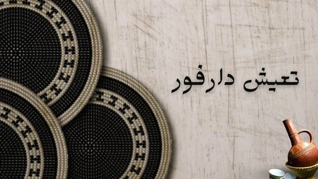 صورة غلاف لقصيدة "تعيش دارفور" للشاعر ابراهيم جابر، تعكس طيور وبيوت تراب دارفور.