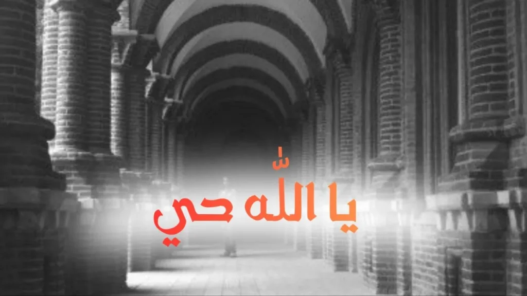 غلاف قصيدة "يا الله حي" بتصميم كاريكاتيري ساخر يعكس الطابع السوداني الحلمنتيشي، مع ألوان زاهية وخط عربي بارز، يجسد مشهداً من الفوضى والارتباك بأسلوب كوميدي ساخر يعبر عن النص الشعري.